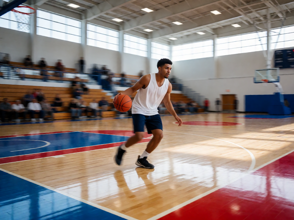 篮球场场景，代表篮球比分与NBA等赛事数据覆盖